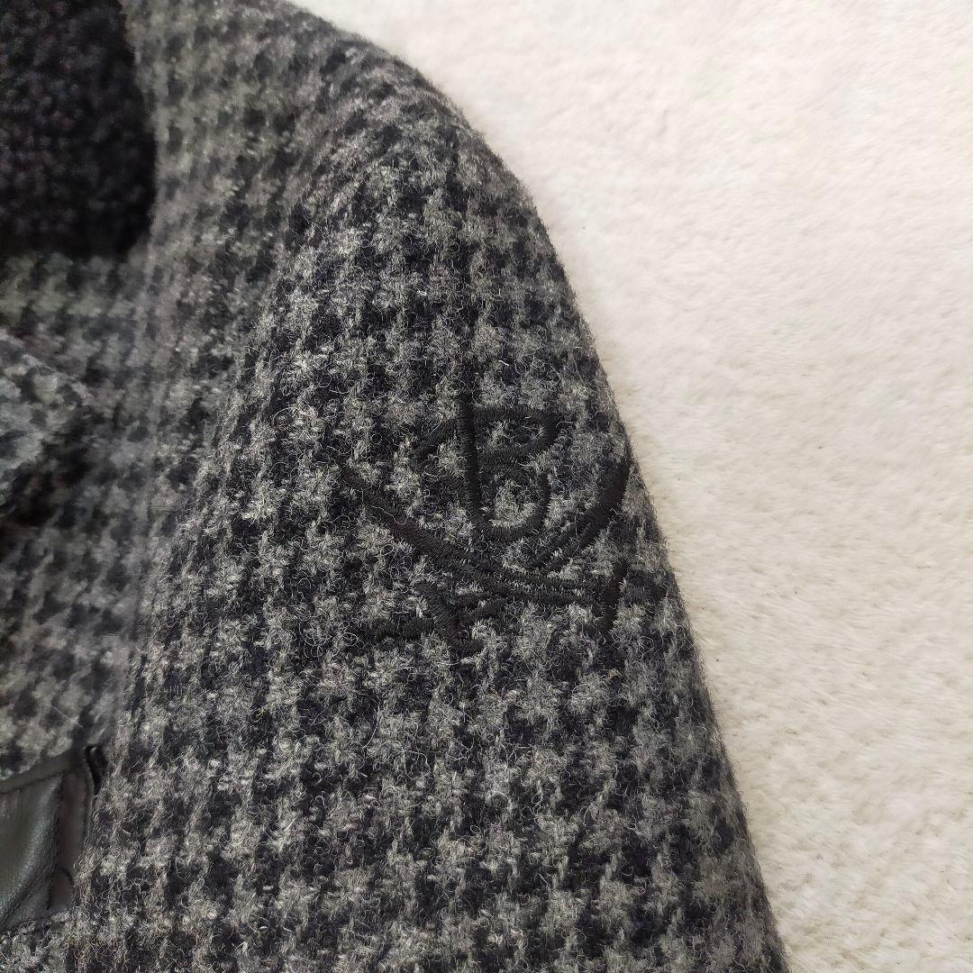 美品　ハリスツイード使用　R.J.B　フラットヘッド　千鳥格子柄　ボアジャケット