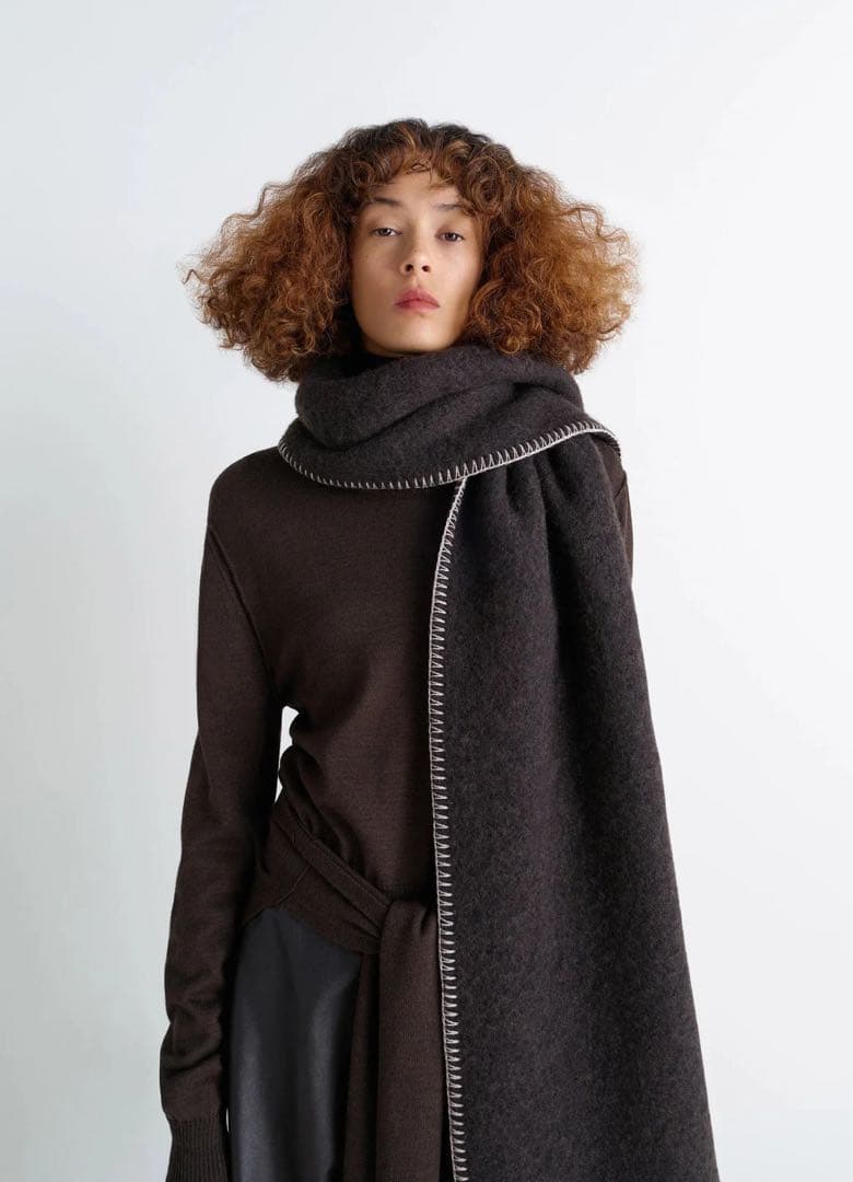 小物 lemaire cocote scarf Seal brown