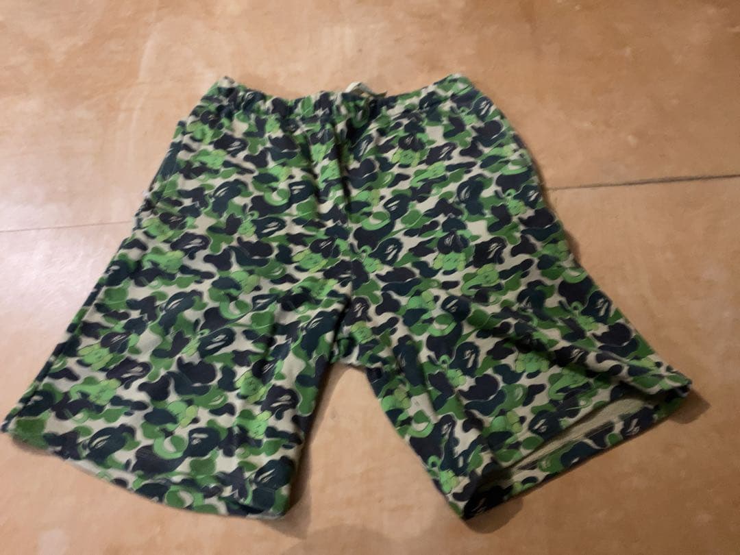 A BATHING APE 猿迷彩スウェットショートパンツ XL