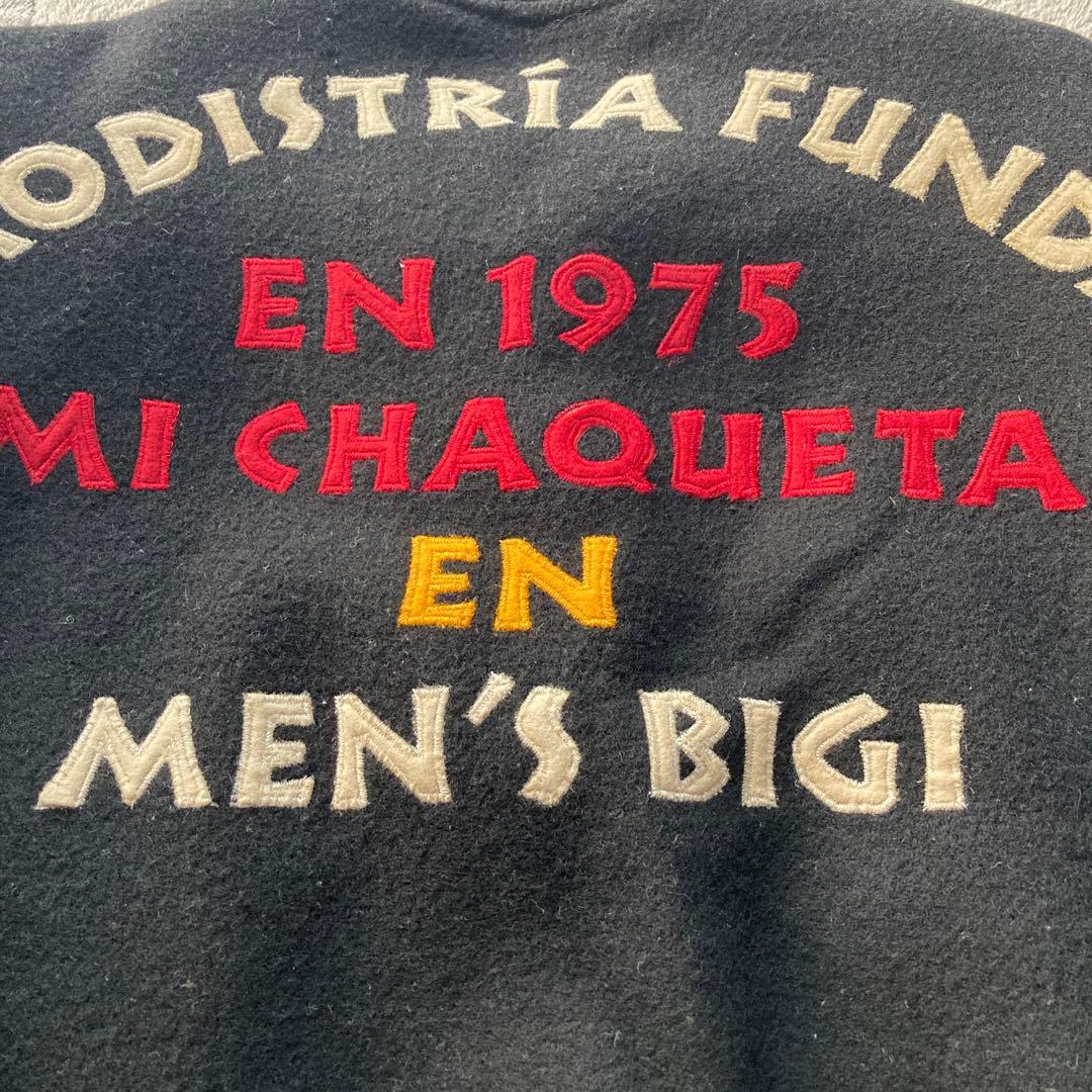 希少XLサイズ　美品　80s MEN’S BIGI 袖レザー　スタジャン