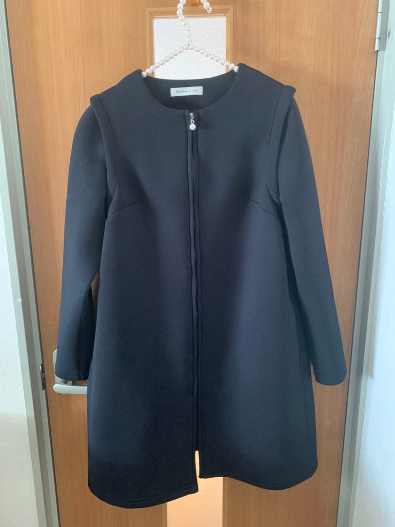 フルール 木本泉　2wayティアードジレコート　美品　パール　学校行事　お受験