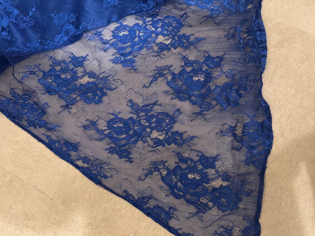 glossy robedefleurs 袖ありMサイズ ロング