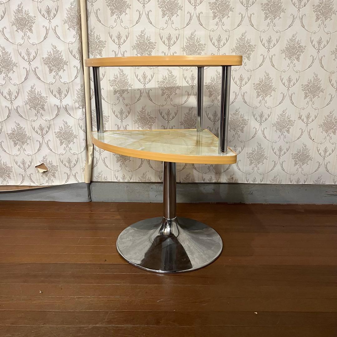 【アンティーク】② 昭和レトロ コーナーテーブル サイドテーブル 麻雀 灰皿台