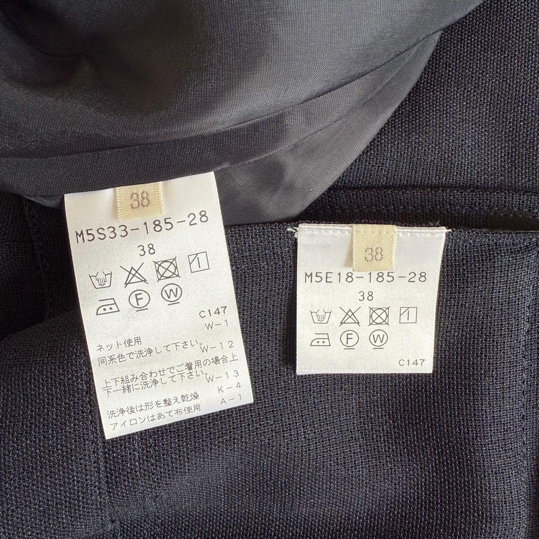 新品　エポカ　夏用　スーツ　ジョーゼット　ネイビー　38 ジャケット