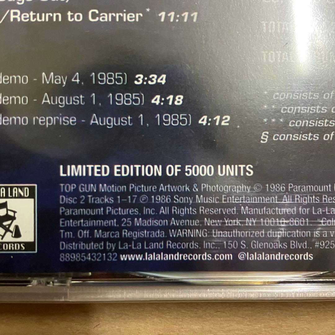 トップガン TOP GUN 5000枚限定 2枚組 サウンドトラック サントラ