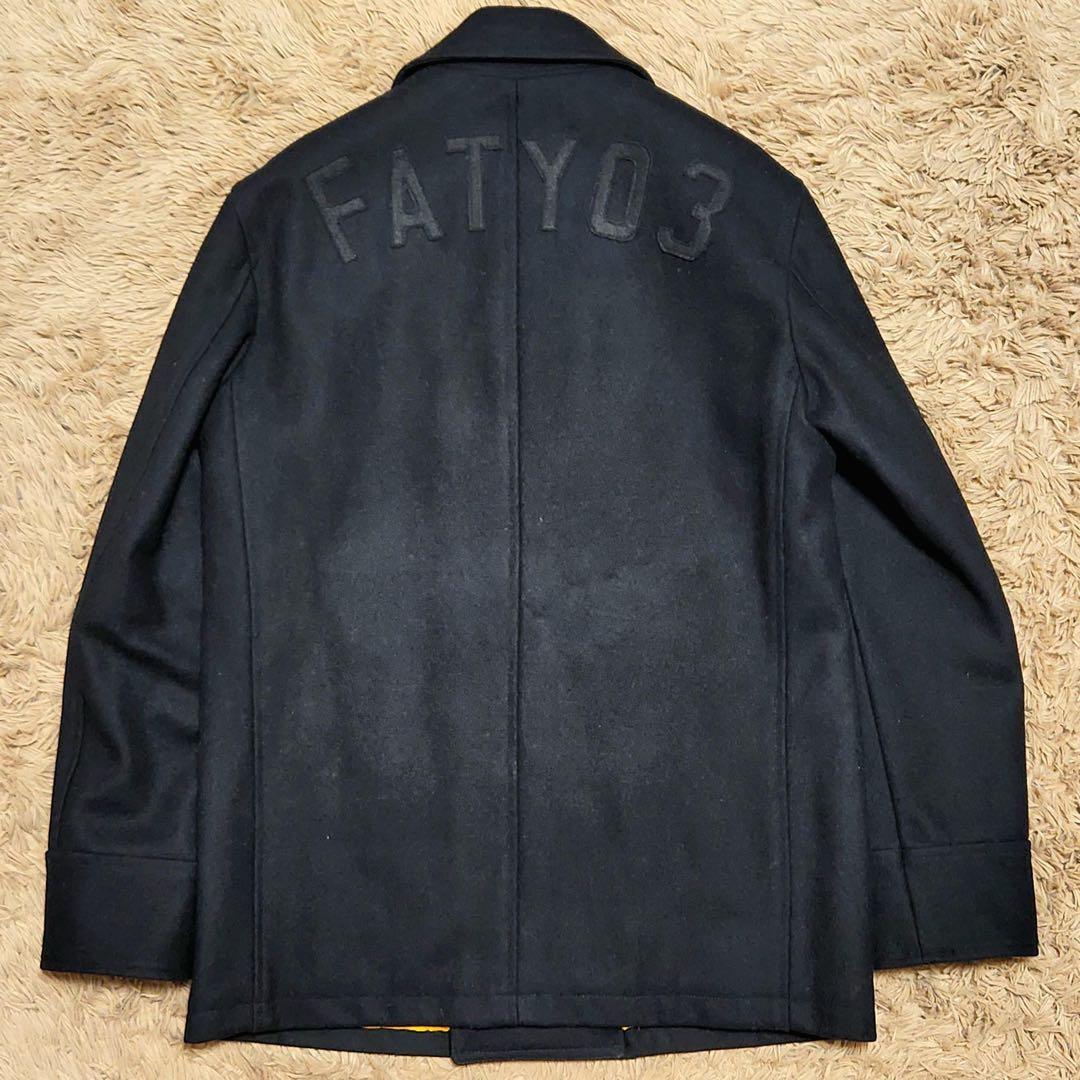 極美品✨ FAT メルトンウール ダブル ピーコート 映える裏地 キルティング