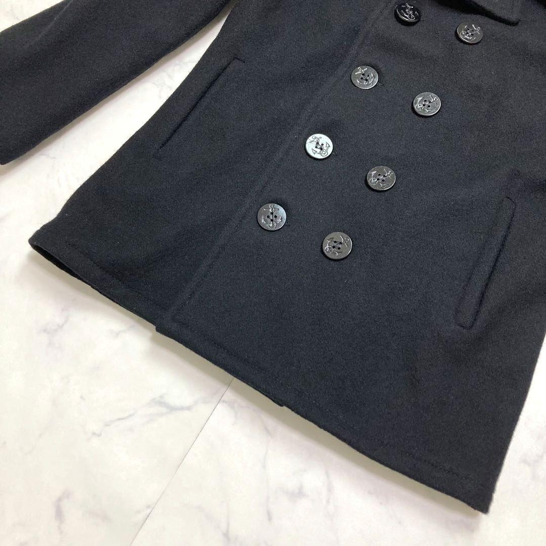 Schott メルトンウール ピーコート 740N 753US メンズ ブラック