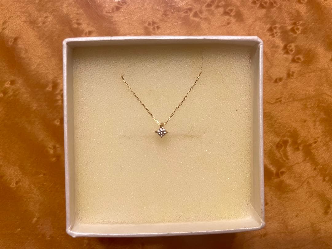 【最終お値下げ】ete 18k 一粒ダイヤネックレス