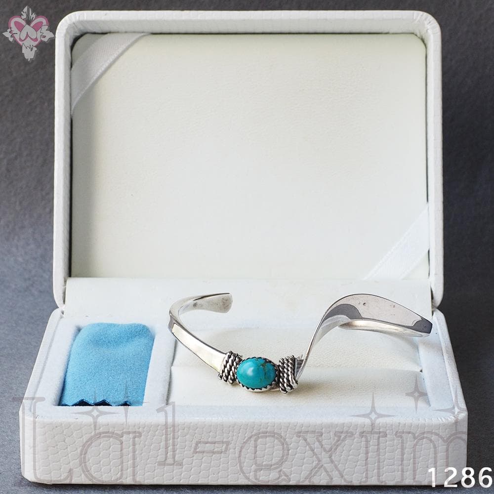 美品 ターコイズ インディアンジュエリー 純銀製 シルバー 刻印 BT バングル