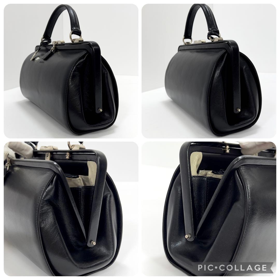 ゴールドファイル　ハンドバッグ　ショルダーバッグ　レザー　2WAY　ブラック