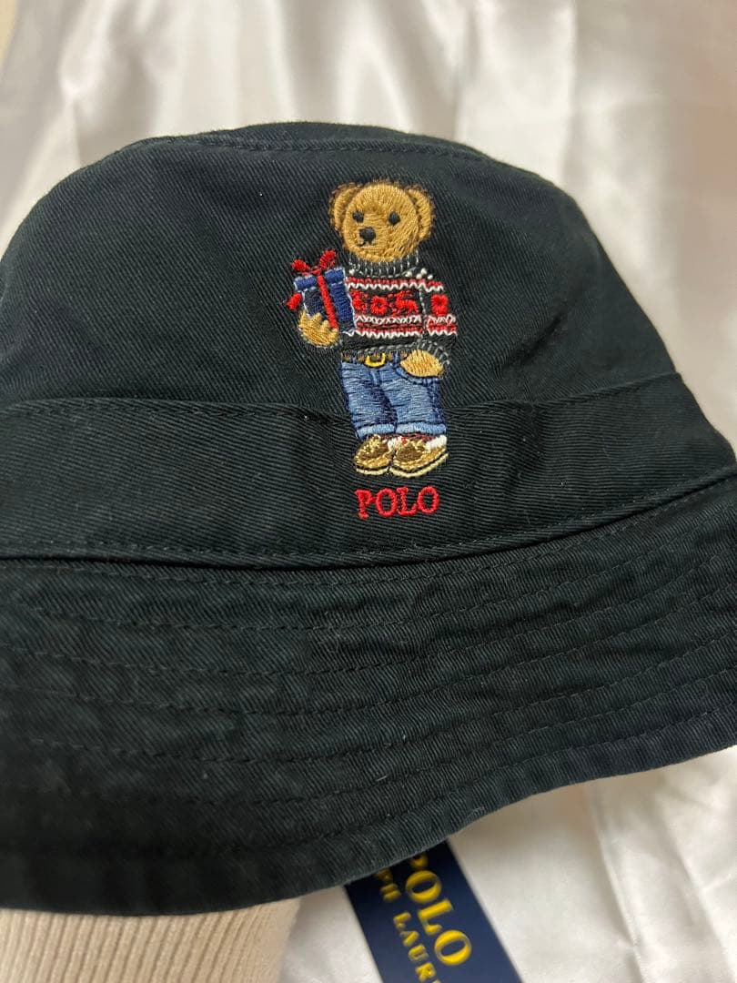 ★新品タグ付き★ラルフローレン ポロベア バケットハット　黒　S/Mサイズ