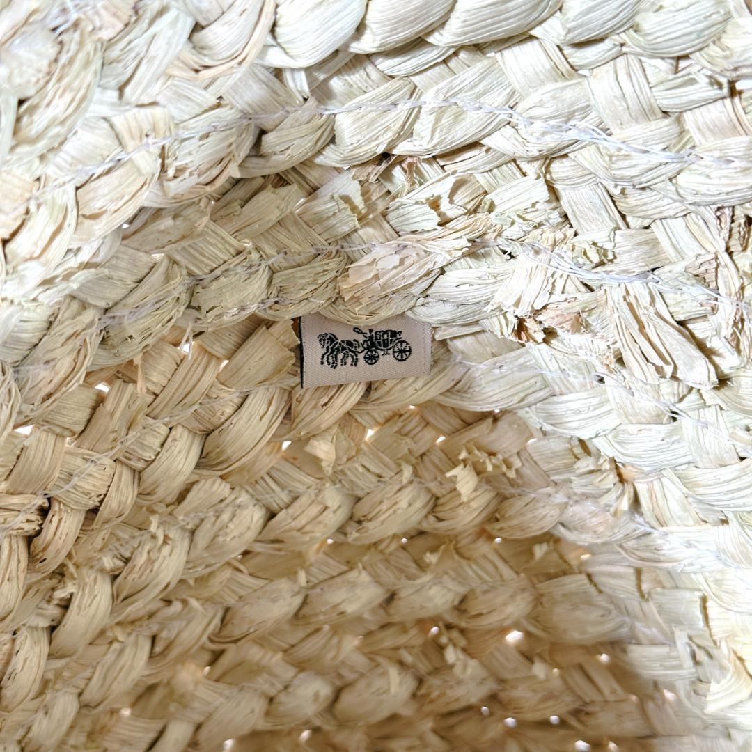 【美品】 ★日本未発売★ COACH コーチ ホワイト かごバッグ A4収納