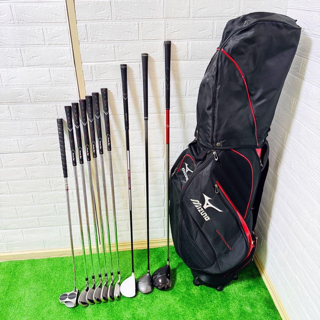 【大人気】ミズノ テーラーメイド メンズ ゴルフクラブ 初心者 セット10本