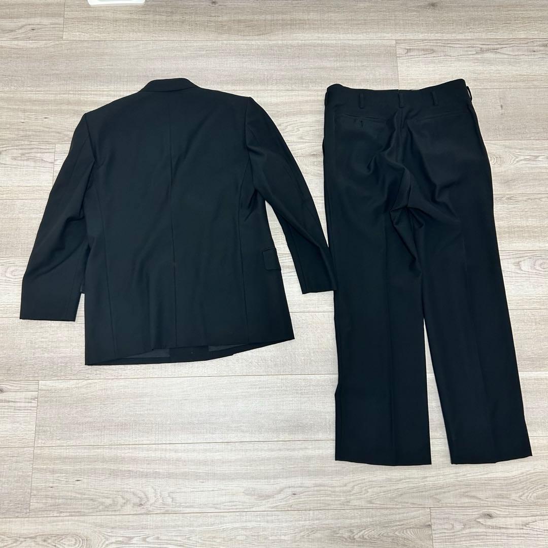 美品　DORMEUIL ドーメル　ビジネススーツ　セットアップ　ダブルスーツ　黒