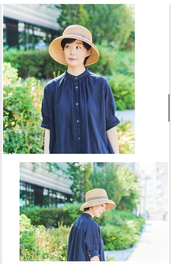 美品　田中帽子店　麦わら帽子　カサブランカ　58cm