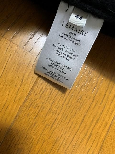 44 美品 25AW LEMAIRE BOXY PEACOAT Pコート