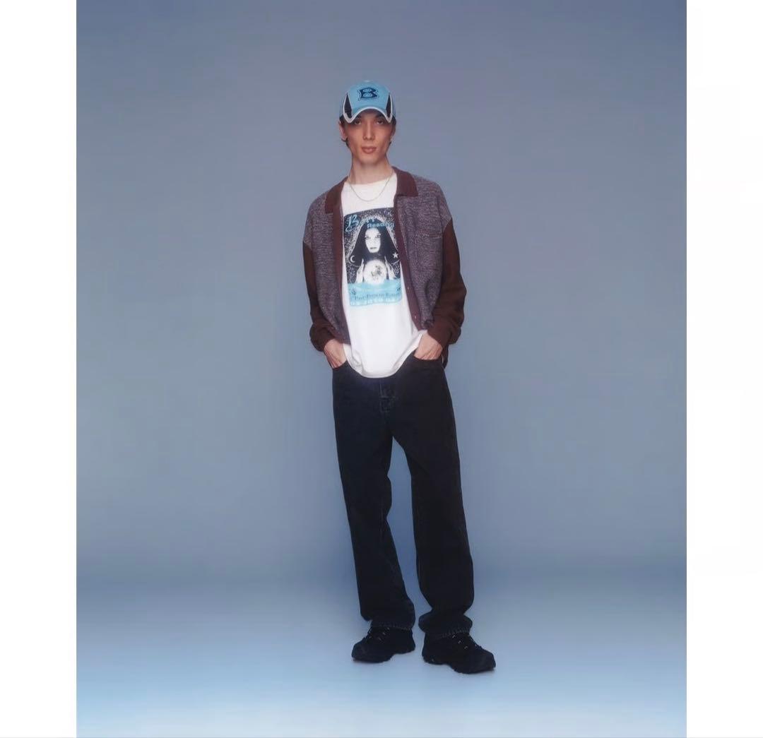 トップス BoTT MARLED KNIT POLO / BROWN