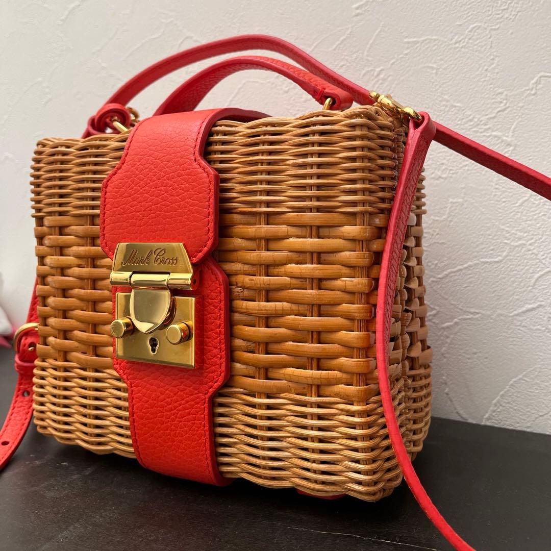 き*こ様 Mark Cross マーククロス　かごバッグ　カゴ　ショルダー　ラタ