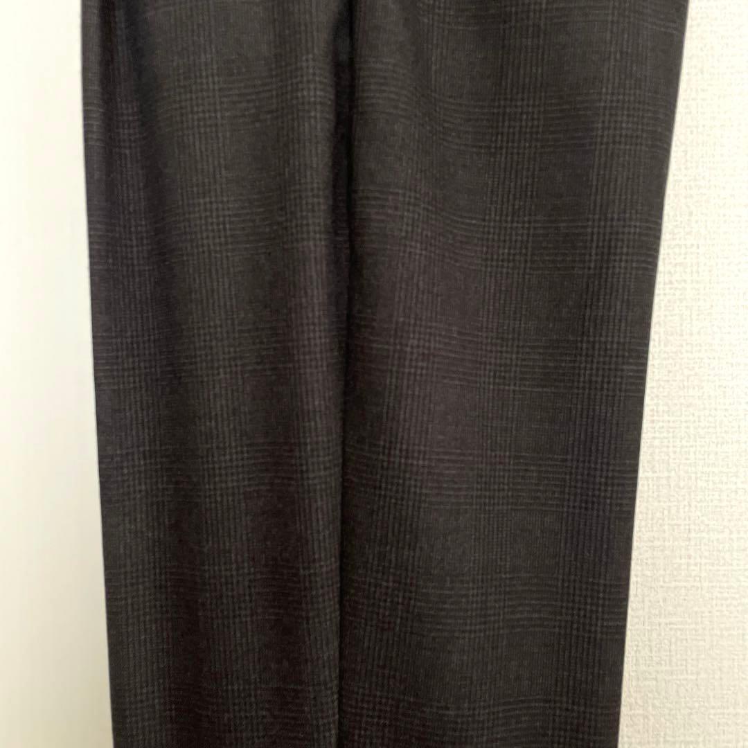 ATON グレンチェック ウールスラックス