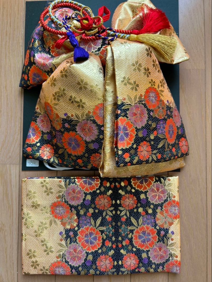 七五三 帯　7点セット 花柄 金色