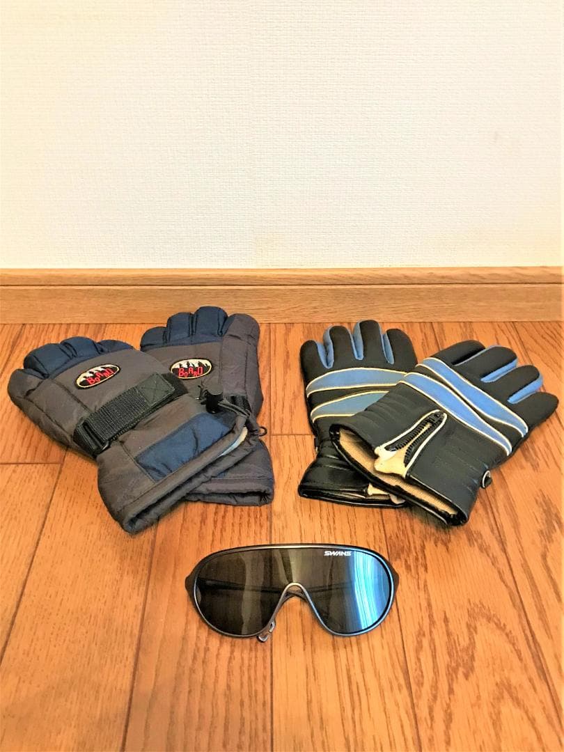 お値引！SWANS サングラス、メンズ スキーグローブ２点　計３点セット