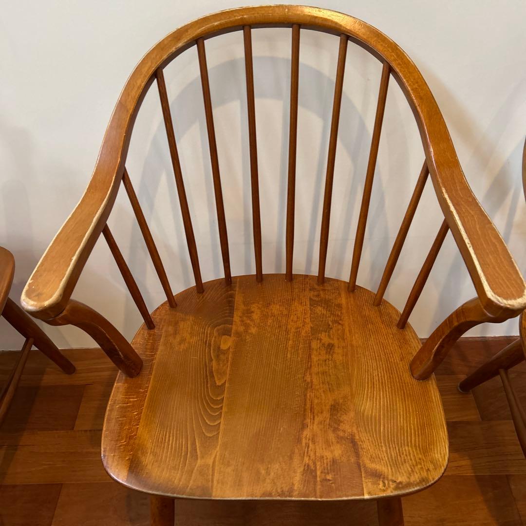 飛騨産業　キツツキ　HIDA ウィンザーチェア　椅子　ヴィンテージ　レトロ　②