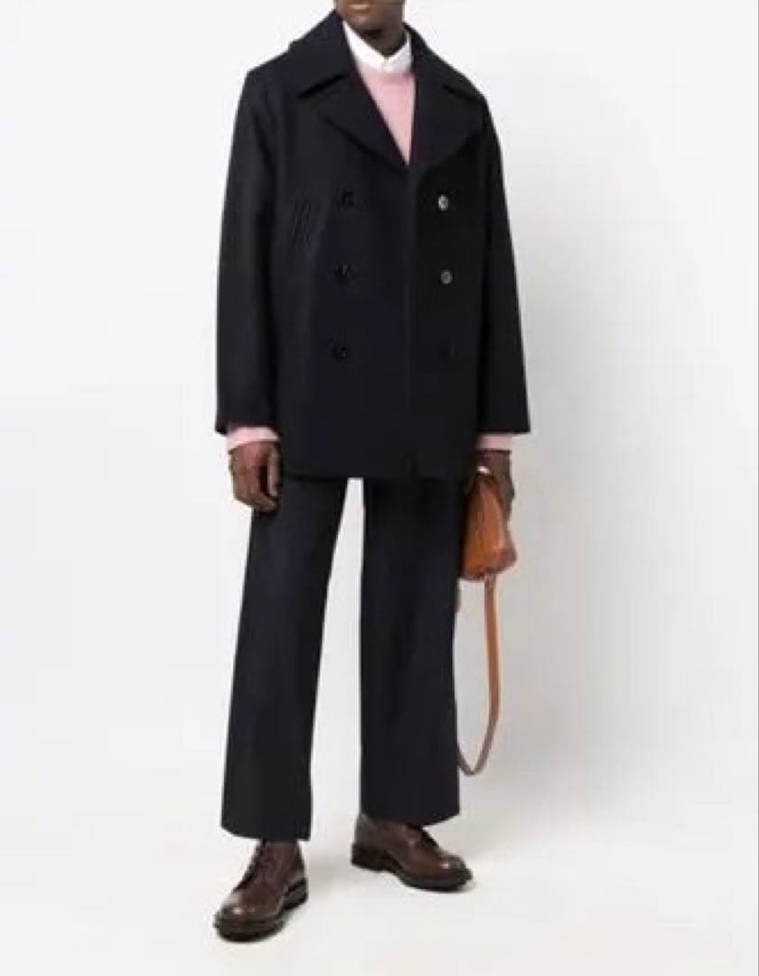 JIL SANDER+ 21aw ピーコート オーバーサイズ　ネイビー46