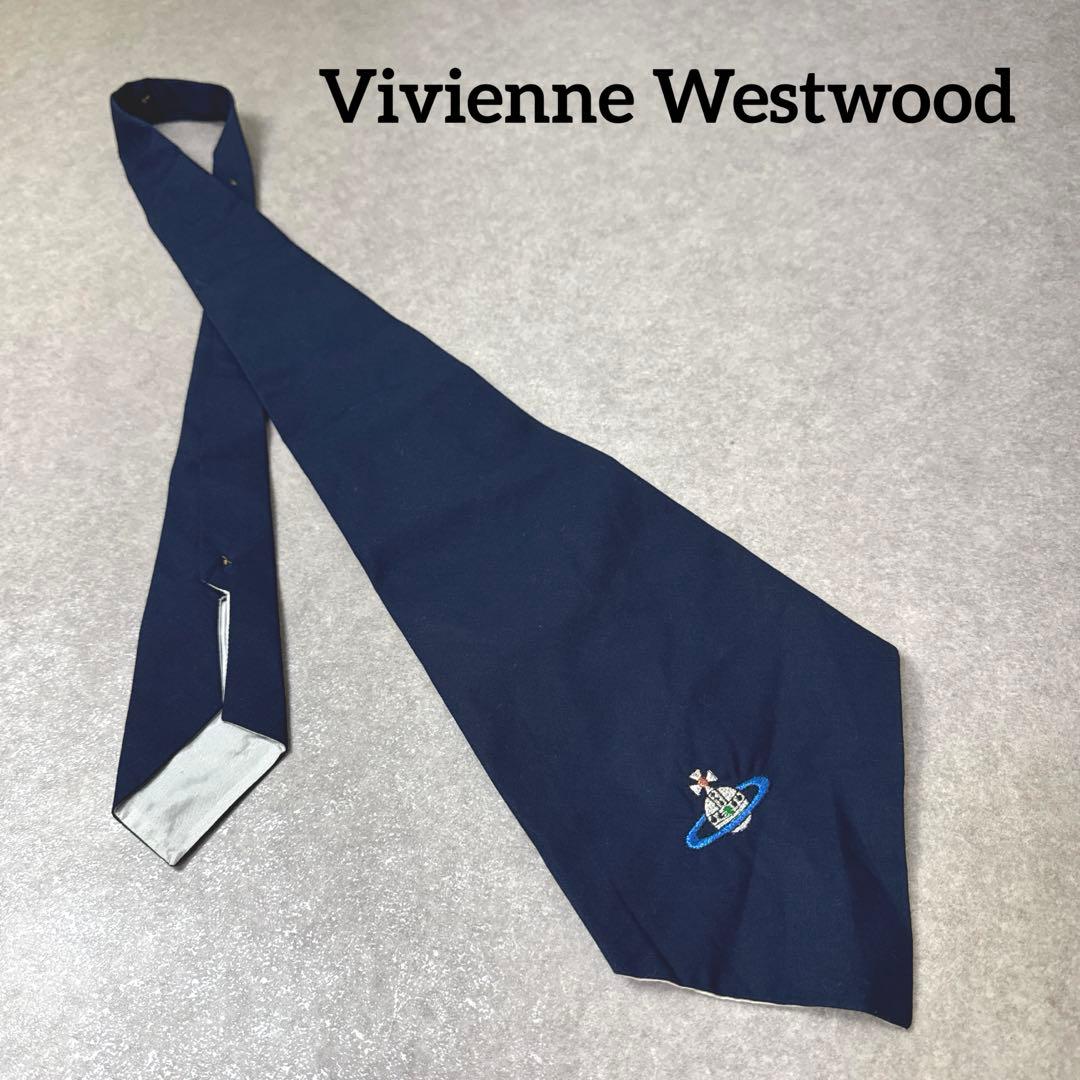レア Vivienne Westwood ネクタイ型 ネクタイケース 刺繍ロゴ