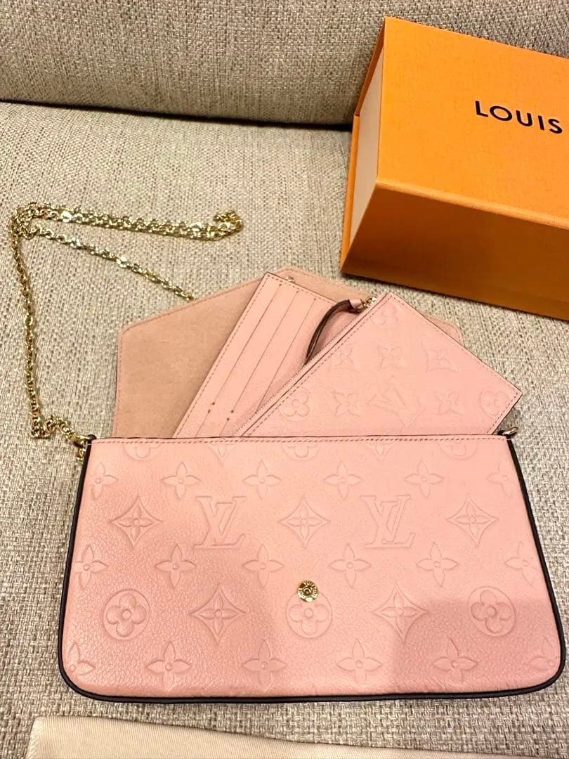 音ちゅんさまルイヴィトン ポシェットフェリシー ローズプードル