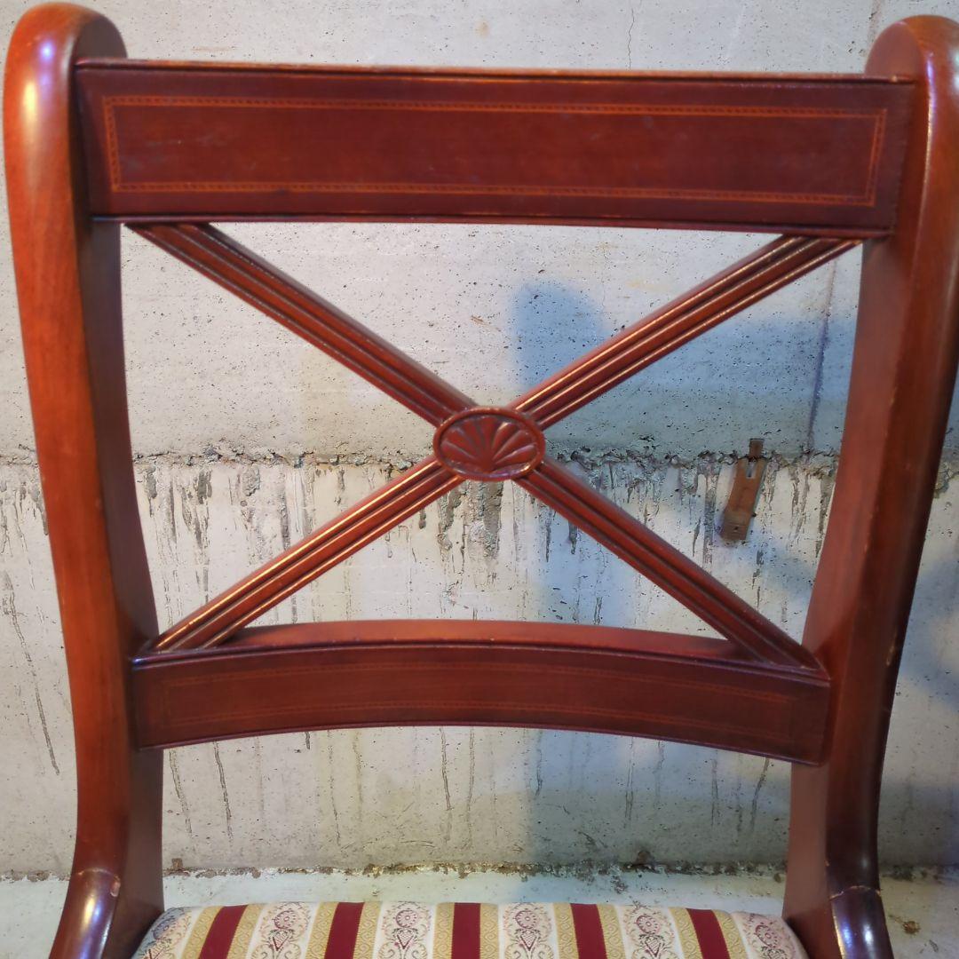 2脚セット　イギリス ヴィンテージ家具 ダイニングチェア 椅子①