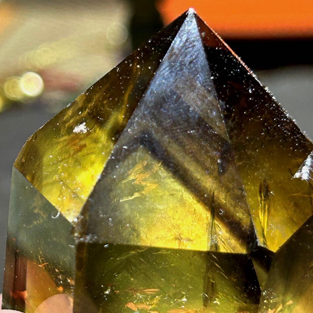 ☆みち！福徳龍神秘宝⑧！龍脈水晶！ゴールデン　シトリン 六角柱