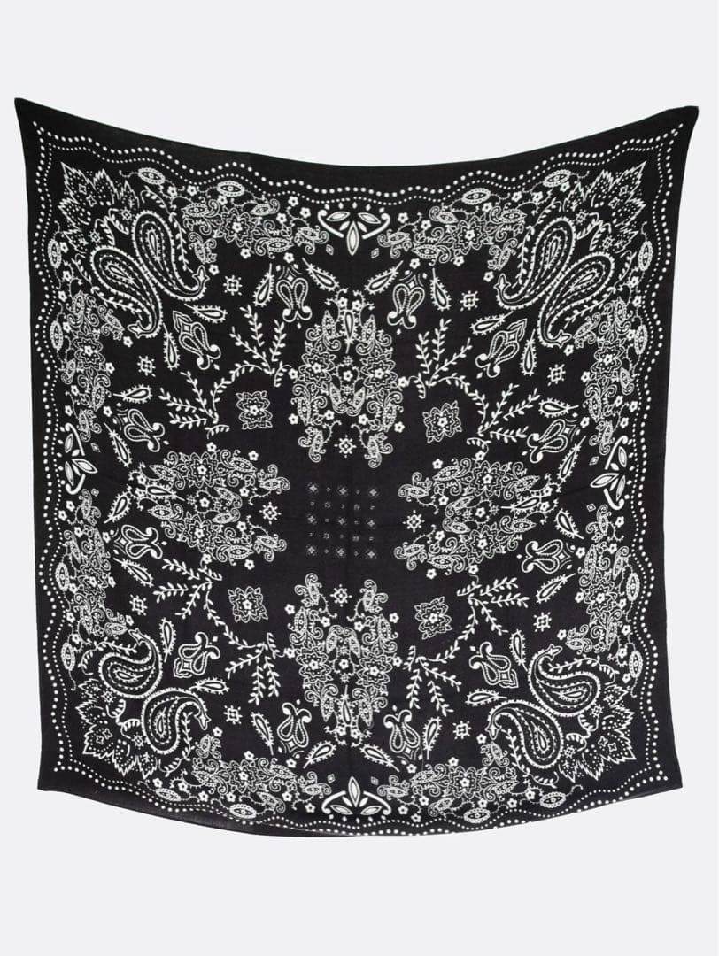 ＜ウールシルクストールヘリンボーン織120＞カレイドバンダナ