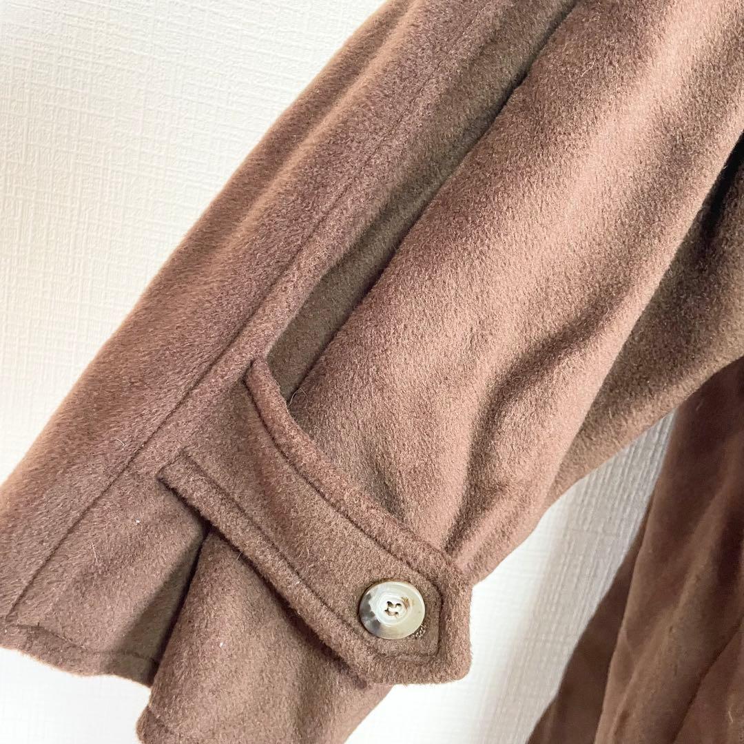 マックスマーラ ウール ロングコート【44】ブラウン 白タグ