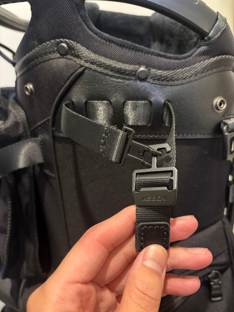 【美品】アッソブ キャディバッグ AS2OV GOLF BLACK 黒