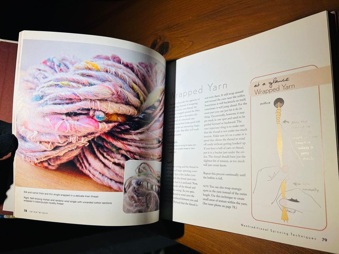 国内入手困難‼️糸紡ぎブックINTERTWINED アートヤーン　洋書　美品‼️
