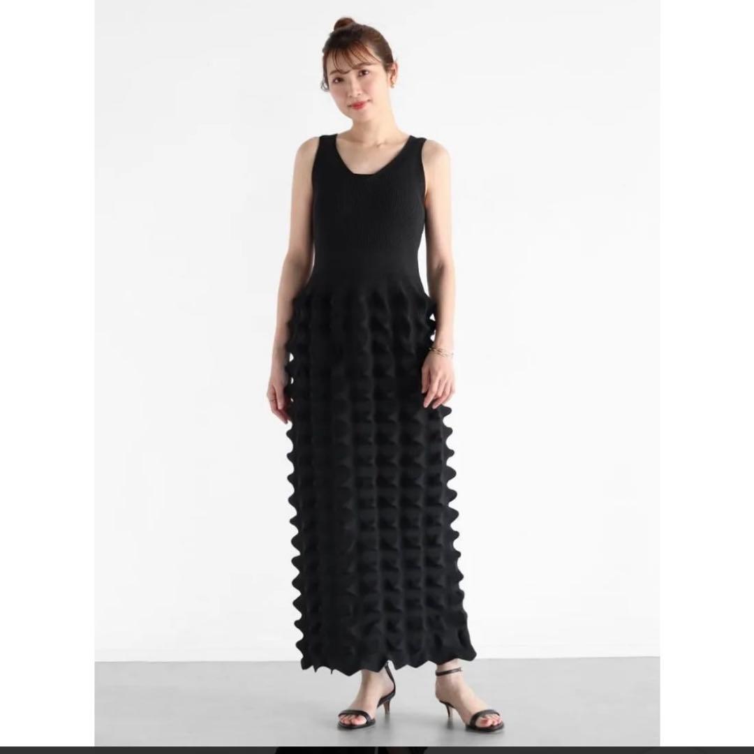 ヤマダヤ　Vin 3Dニットワンピース（ブラック）