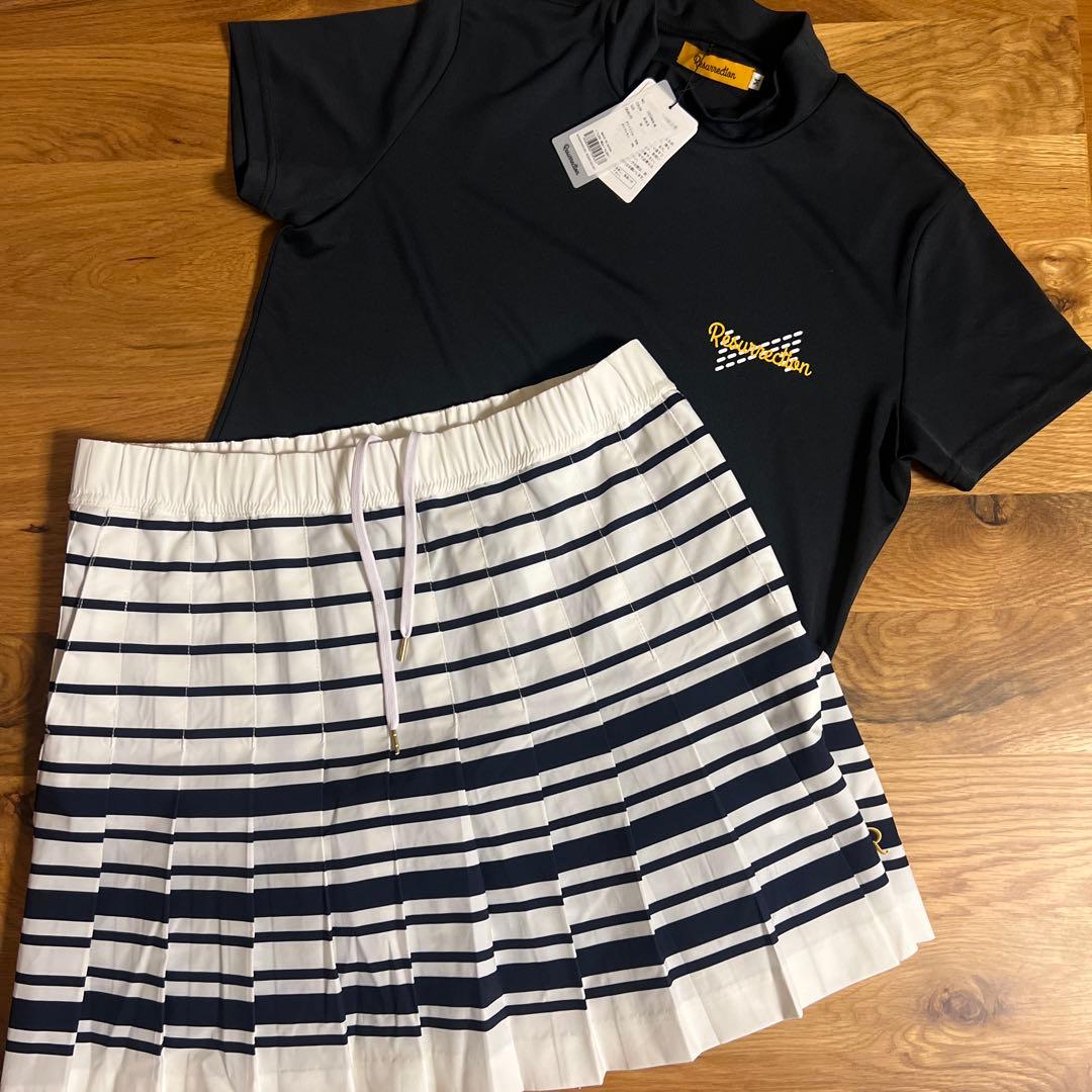 Resurrection レディースゴルフウェア　モックネック半袖➕スカート