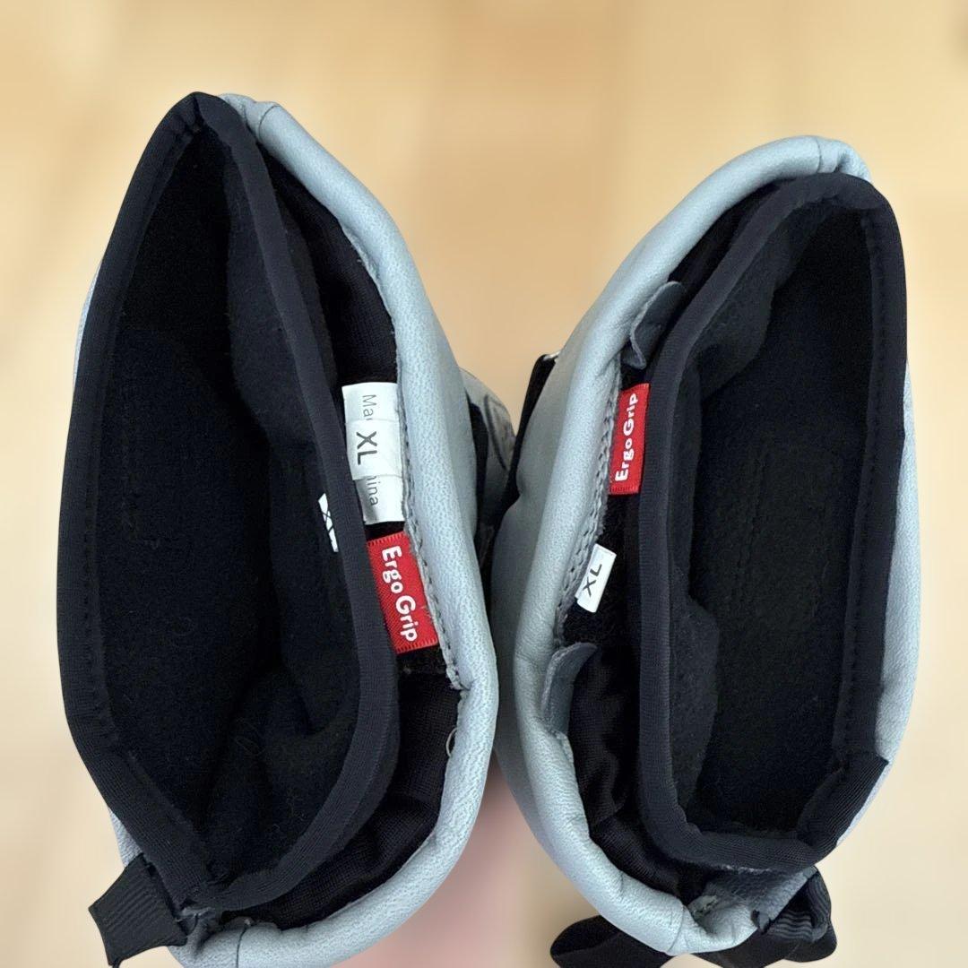 松岡手袋　3フィンガー　 インナー脱着タイプ　グレー　XLサイズ