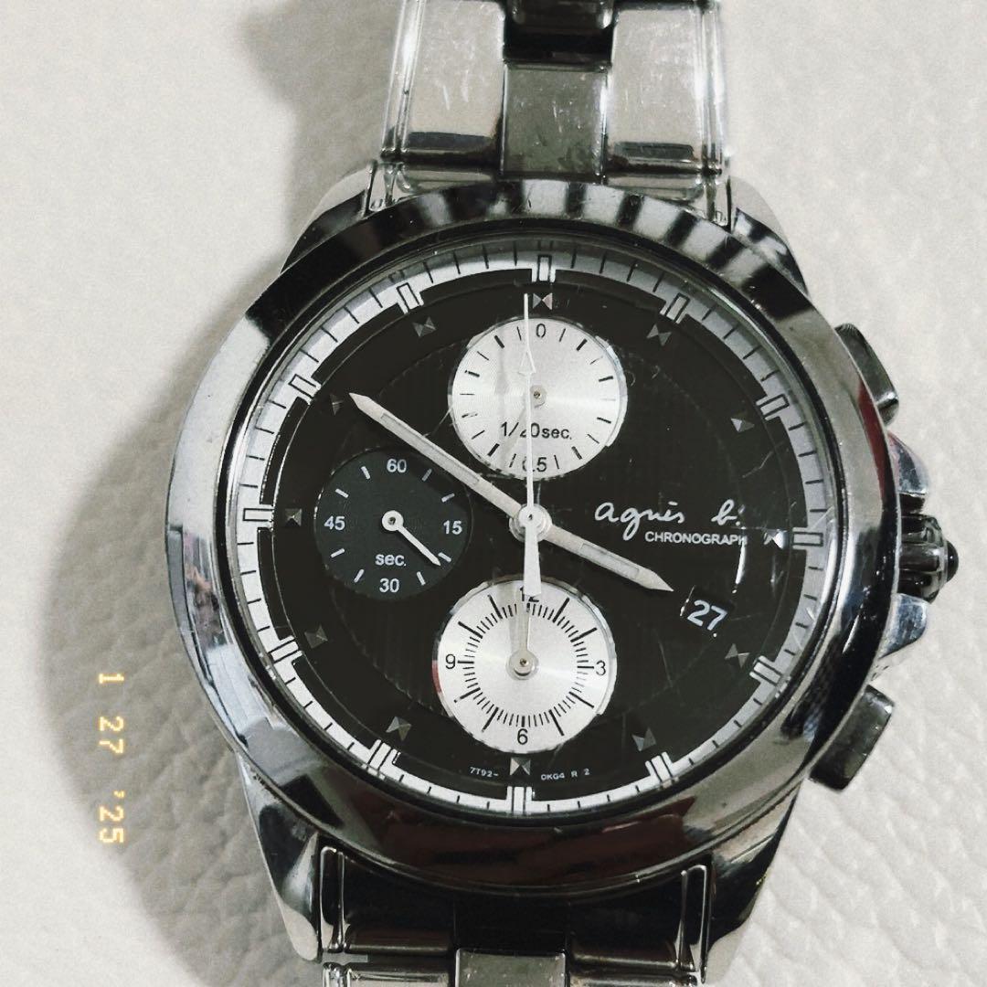 専用agnès b. クロノグラフ ブラック