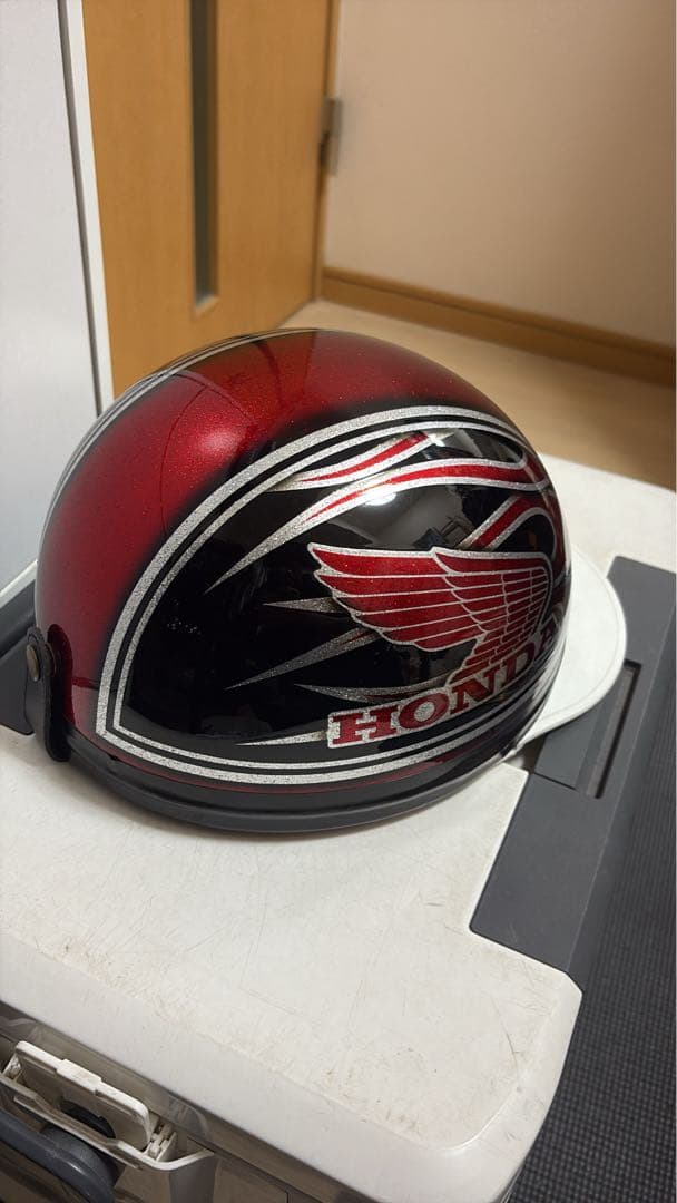 コルク HONDA ファイヤーパターン 三つボタン 赤／黒ラメ格安