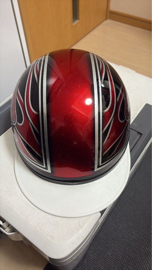 コルク HONDA ファイヤーパターン 三つボタン 赤／黒ラメ格安