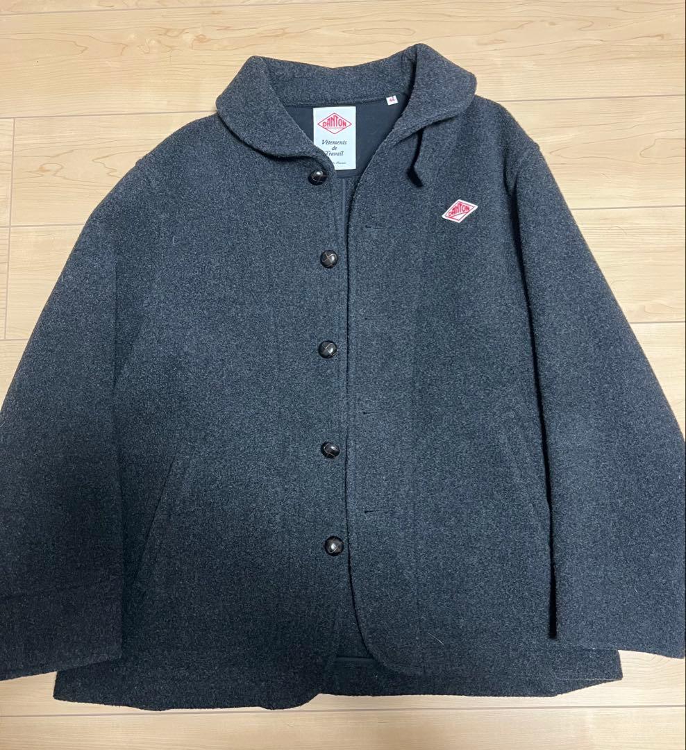 DANTON ダントン　ウールショートコート　チャコール　44