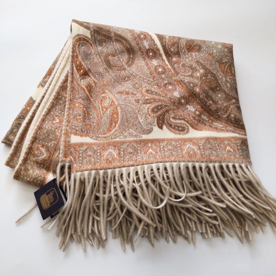 未使用 タグ付 カシミヤ100％ コロンボ×ミラショーン ペイズリー ストール