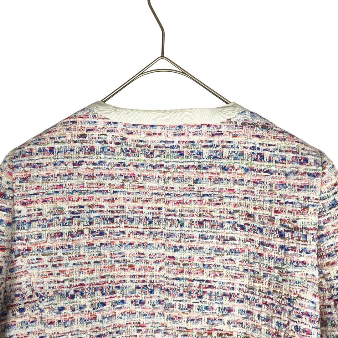 定価89,100円 アナイ スラブミックスツイードノーカラー ジャケット 38