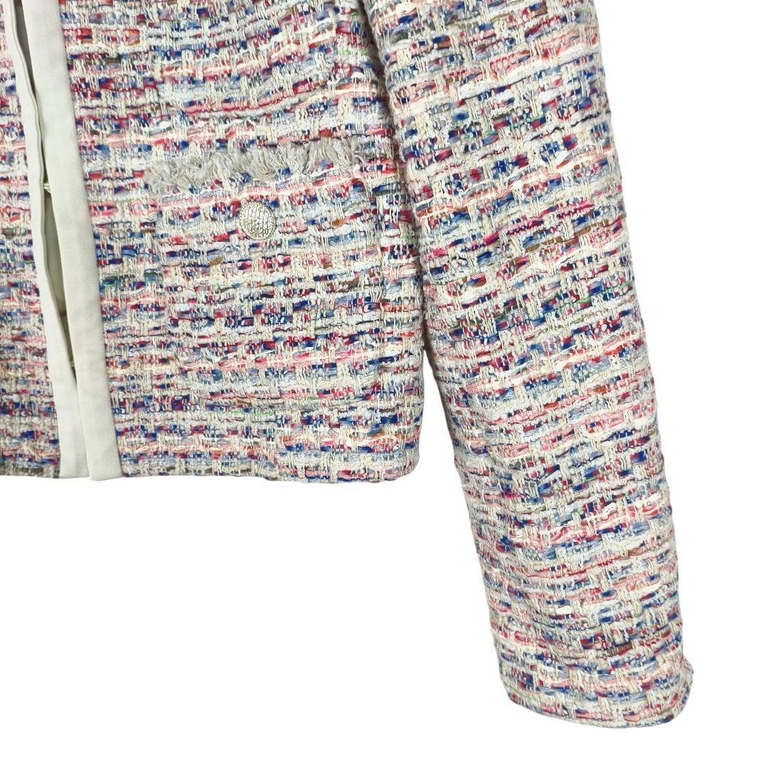 定価89,100円 アナイ スラブミックスツイードノーカラー ジャケット 38