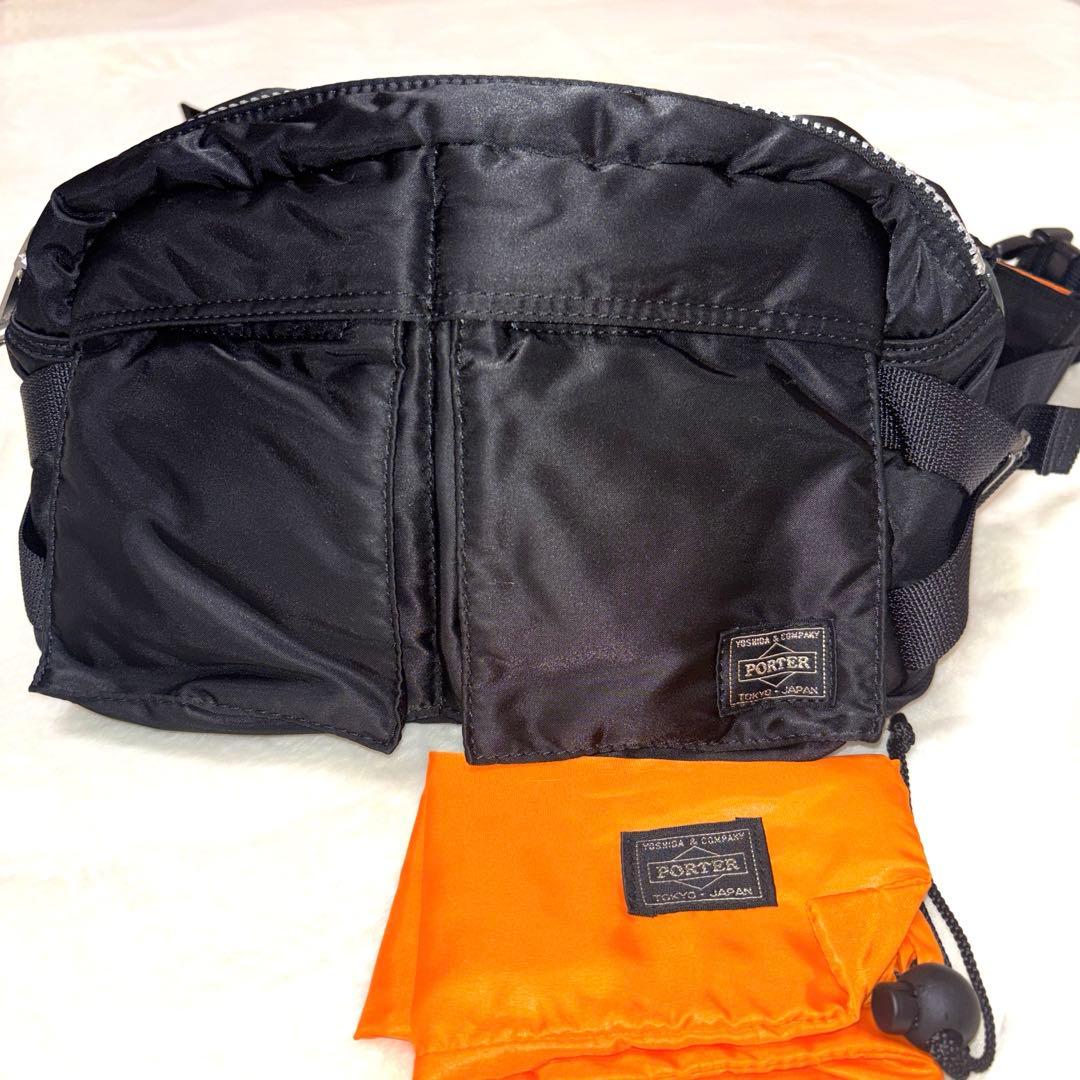 【美品】PORTERタンカーウエストバッグ黒