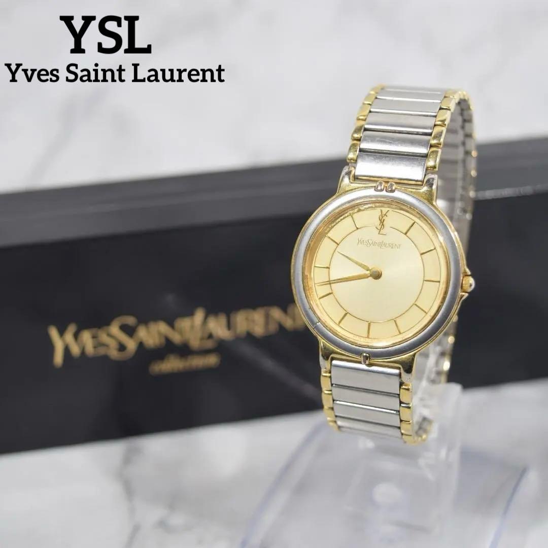 [箱付 新品電池] YSL イヴサンローラン レディース コンビカラー