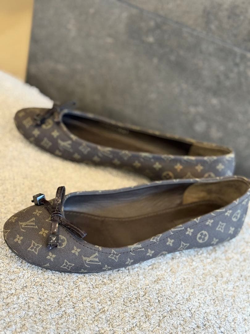 極美品♡Louis Vuitton モノグラム リボンフラットシューズ