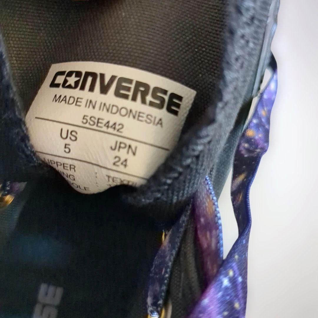 希少デザイン★極美品★コンバース スニーカー ハート スタッズ 宇宙柄 24cm