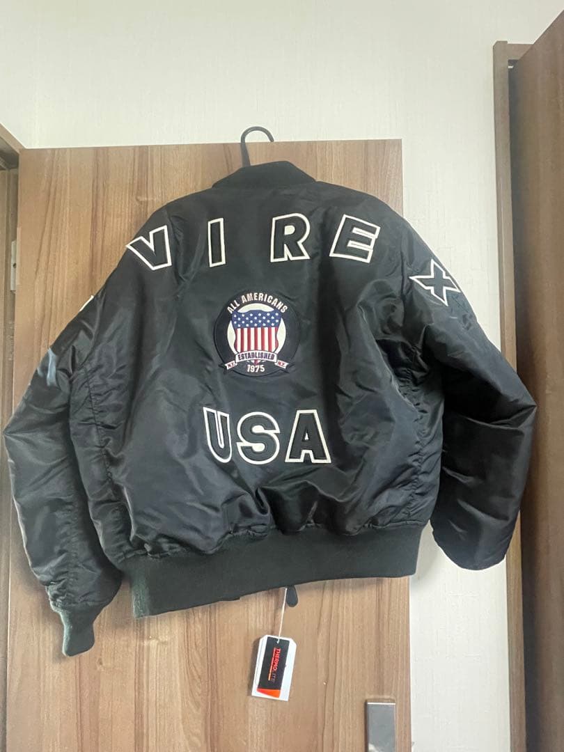 AVIREX ブラック MA-1ジャケット Lサイズ　50周年記念